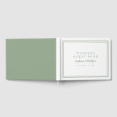 エレガントウェディングセージグリーンゲストブック ゲストブック (全面)