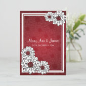 エレガントウェディングダリアフローラレッド 招待状 (スタンド正面)