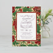 エレガントウェディングチンツゴールドフォイルヴィンテージ 箔シーズンカード (立ち正面)