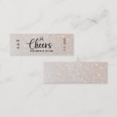 エレガントウェディングドリンクチケットバウチャー スキニー名刺 (正面/裏面)