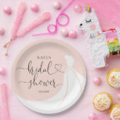 エレガントウェディングドレス赤面ピンクブライダルシャワー ペーパープレート (パーティー)