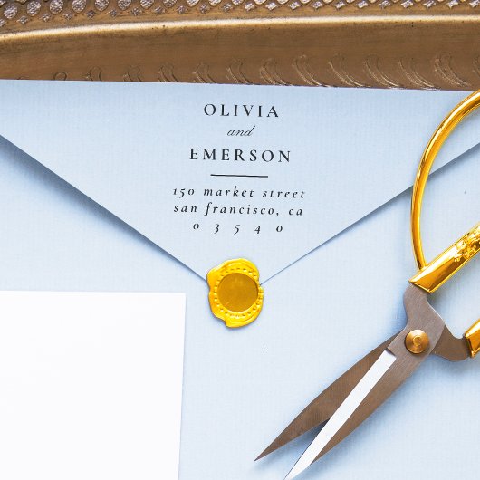 エレガントウェディングネームクラシック差出人住所 ラバースタンプ