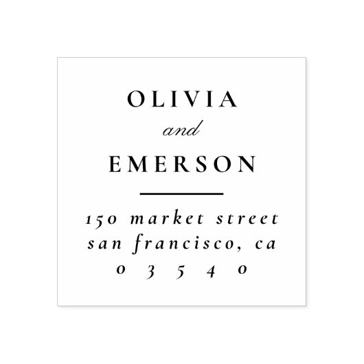 エレガントウェディングネームクラシック差出人住所 ラバースタンプ (インプリント)