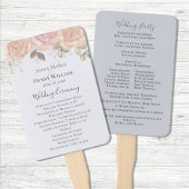 エレガントウェディングバラ金ゴールド水彩画 ハンドファン