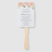 エレガントウェディングバラ金ゴールド水彩画 ハンドファン (正面)