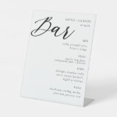 エレガントウェディングバーシグネチャードリンクサイン 台座サイン (正面)