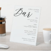 エレガントウェディングバーシグネチャードリンクサイン 台座サイン (インサイチュ)