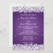 エレガントウェディングパーティースパープル 招待状 (正面)