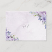 エレガントウェディングパープル薄紫フローラシルバー詳細 エンクロージャーカード (裏面)