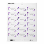 エレガントウェディングピンクブルーパープル住所 シール (フルシート)