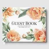 エレガントウェディングピーチフローラ ゲストブック (正面)