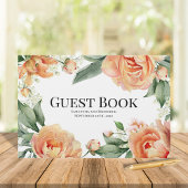 エレガントウェディングピーチフローラ ゲストブック