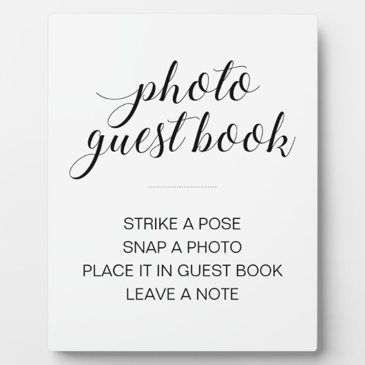 エレガントウェディングフォトゲストブックサイン フォトプラーク (正面)
