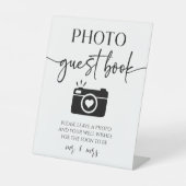 エレガントウェディングフォトゲストブックテーブル 台座サイン (正面)