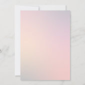 エレガントウェディングフローラティール(緑がかった色)ピンクウォーター色 招待状 (裏面)