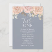 エレガントウェディングフローラブルーテーブル番号 (正面)