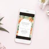 エレガントウェディングフローラボホアーチ 招待状