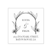 エレガントウェディングフローラ差出人住所 ラバースタンプ (インプリント)