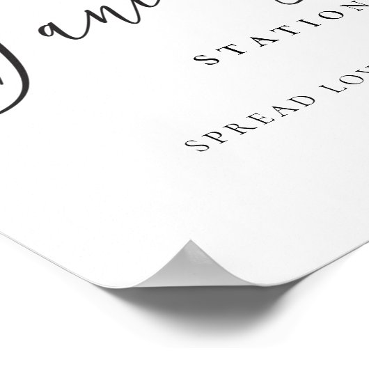 エレガントウェディングブライダルシャワーサンイタイジングステーション ポスター (角)