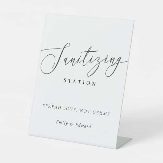 エレガントウェディングブライダルシャワーサンイタイジングステーション 台座サイン (正面)