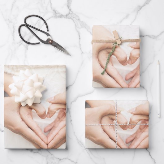 エレガントウェディングブライダルラッピング紙シート ラッピングペーパーシート (正面)