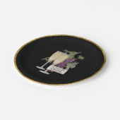 エレガントウェディングブライダル婚約デコールシャンパーニュ ペーパープレート (アングル)