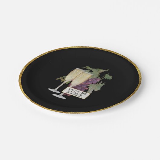 エレガントウェディングブライダル婚約デコールシャンパーニュ ペーパープレート (アングル)