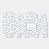 エレガントウェディングブルーパーソナライズされたウェルカムゲスト フェイバーボックス (見開き)