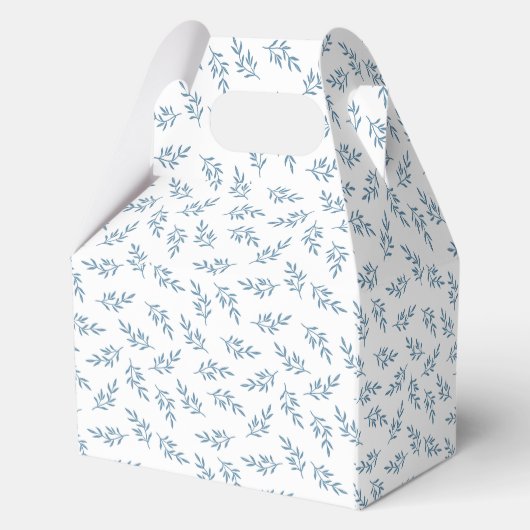 エレガントウェディングブルーパーソナライズされたウェルカムゲスト フェイバーボックス (裏面)