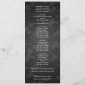 エレガントウェディングプログラムさくらんぼブロッサムブラック プログラム (裏面)