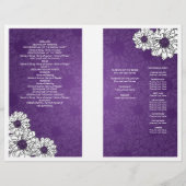 エレガントウェディングプログラムダリアフローラパープル (裏面)