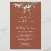 エレガントウェディングプログラムテラコッタカスタム (正面)