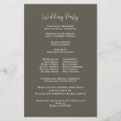 エレガントウェディングプログラムフローラ植物学 (裏面)