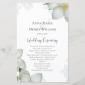 エレガントウェディングプログラムフローラ植物学 (正面)