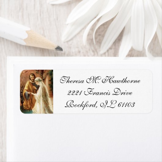 エレガントウェディングベットタールヴァージンメアリージョセフ ラベル (インサイチュ)