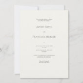 エレガントウェディングベージュカラー招待状 招待状 (正面)