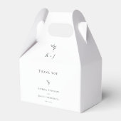 エレガントウェディングミニマルシンプルモノグラム フェイバーボックス (正面サイド)