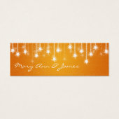 エレガントウェディングメッセージカードきらめく星オレンジ (正面)