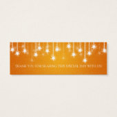 エレガントウェディングメッセージカードきらめく星オレンジ (裏面)