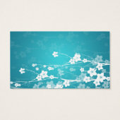 エレガントウェディングメッセージカードさくらんぼブロッサムブルー (裏面)