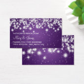 エレガントウェディングメッセージカードウィンタースパープルプル (デスク)