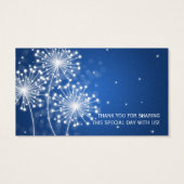 エレガントウェディングメッセージカードサマースパークルサファイア (裏面)