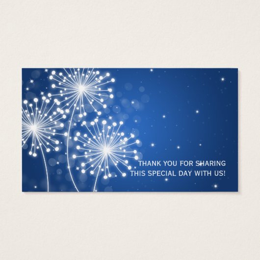 エレガントウェディングメッセージカードサマースパークルサファイア (裏面)