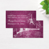 エレガントウェディングメッセージカードロマンティックパリベリーピン (デスク)