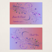 エレガントウェディングメッセージカード (正面&裏面)