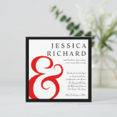 エレガントウェディングモダンタイポグラフィ招待状 招待状 (スタンド正面)