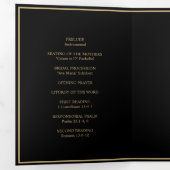 エレガントウェディングモノグラムトリフォールド結婚式 プログラム (内部最初)