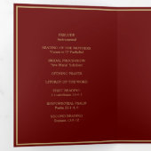 エレガントウェディングモノグラムトリフォールド結婚式 プログラム (内部最初)