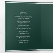 エレガントウェディングモノグラムトリフォールド結婚式 プログラム (内部最初)