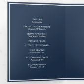 エレガントウェディングモノグラムトリフォールド結婚式 プログラム (内部最初)